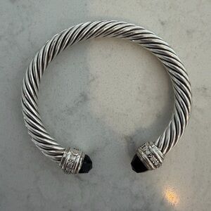 David Yurman 7mm Black Onyx & Diamonds Bracelet